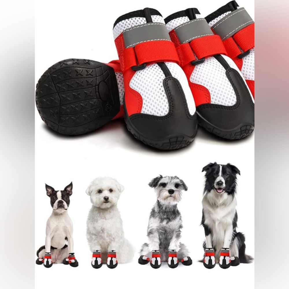 Dog Shoes for Medium Dogs Anti-Slip Dog Snow Boots Dog Boots & Paw Protectors